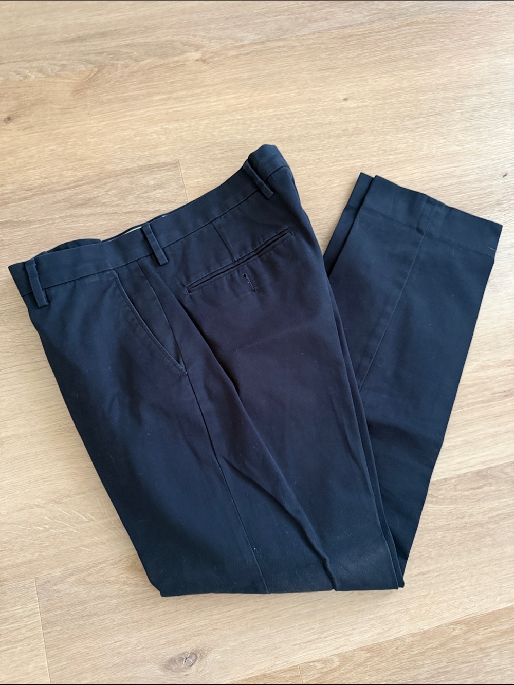 Men's JCrew Bowery Navy chinos